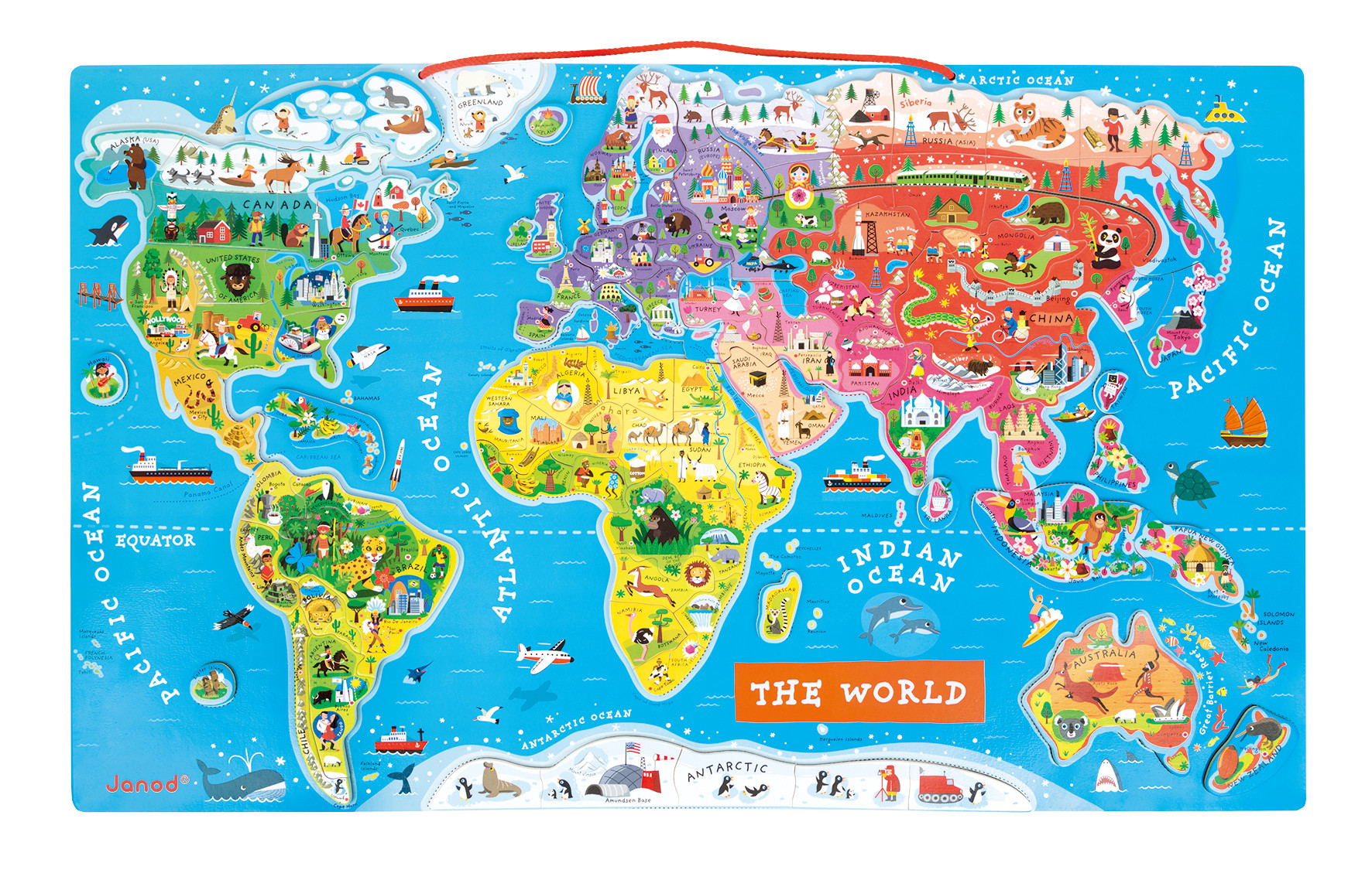 マグネット・ワールドマップ・パズル | キッズ遊具の販売・レンタル